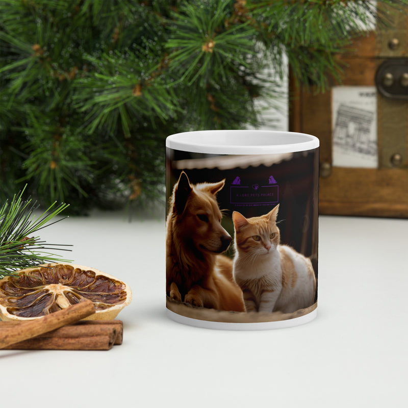 Caneca branca brilhante - PET