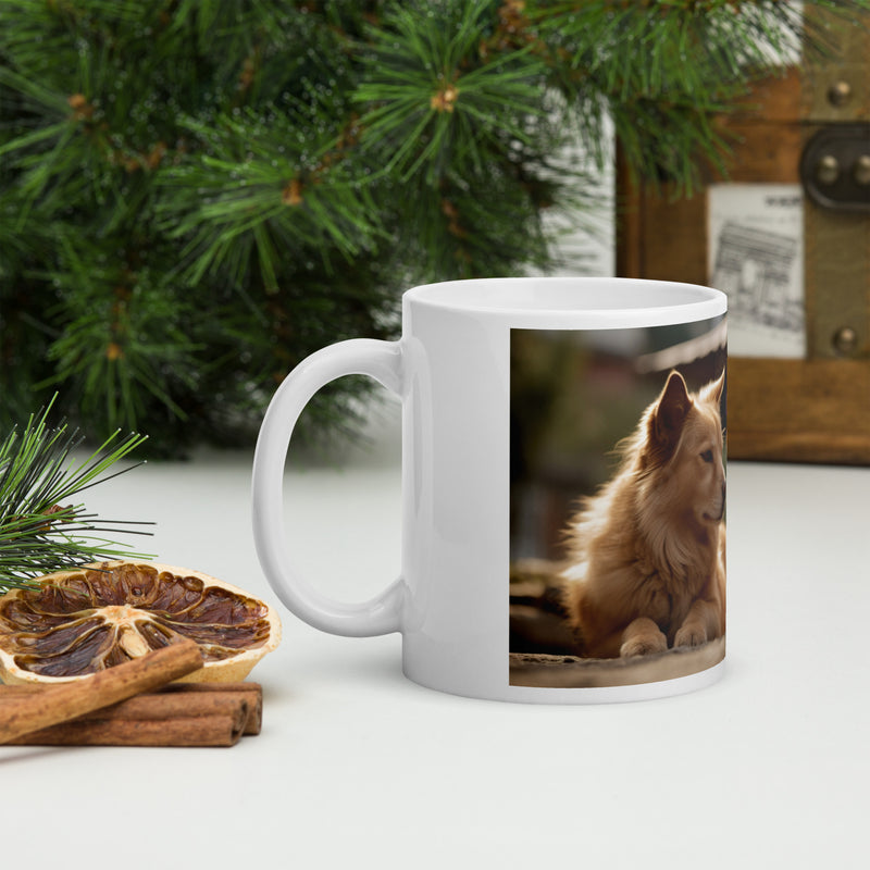 Caneca branca brilhante - PET
