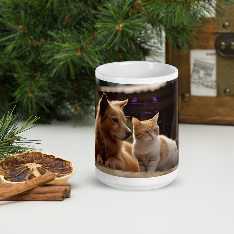 Caneca branca brilhante - PET