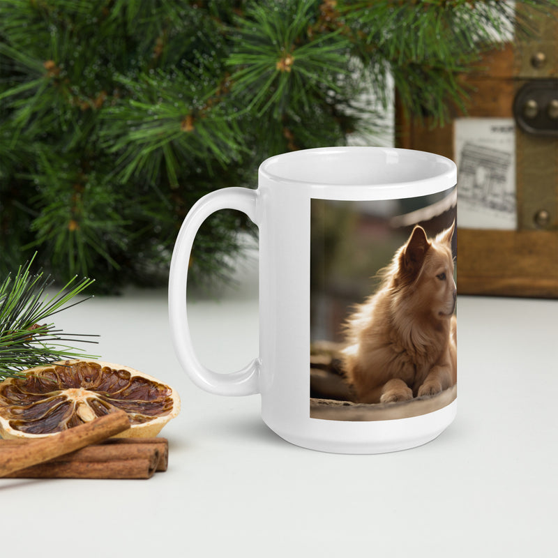 Caneca branca brilhante - PET