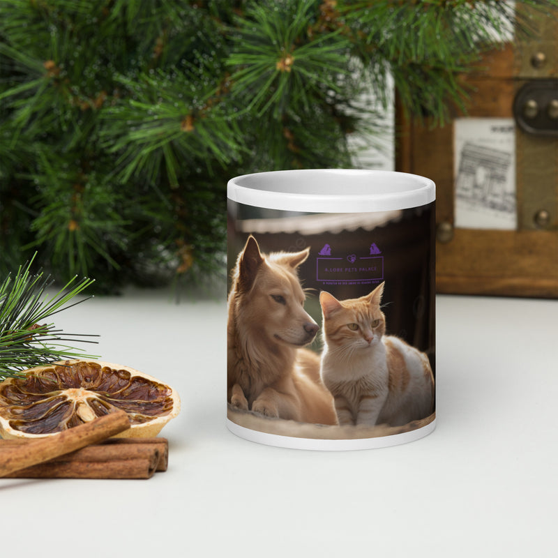 Caneca branca brilhante - PET