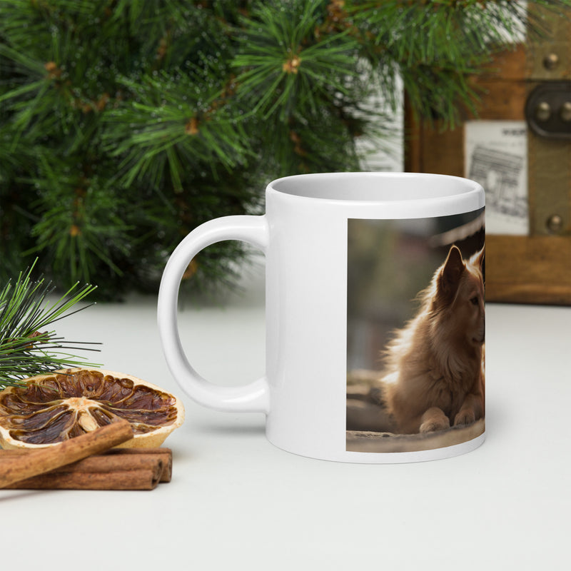 Caneca branca brilhante - PET