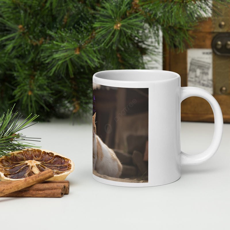 Caneca branca brilhante - PET
